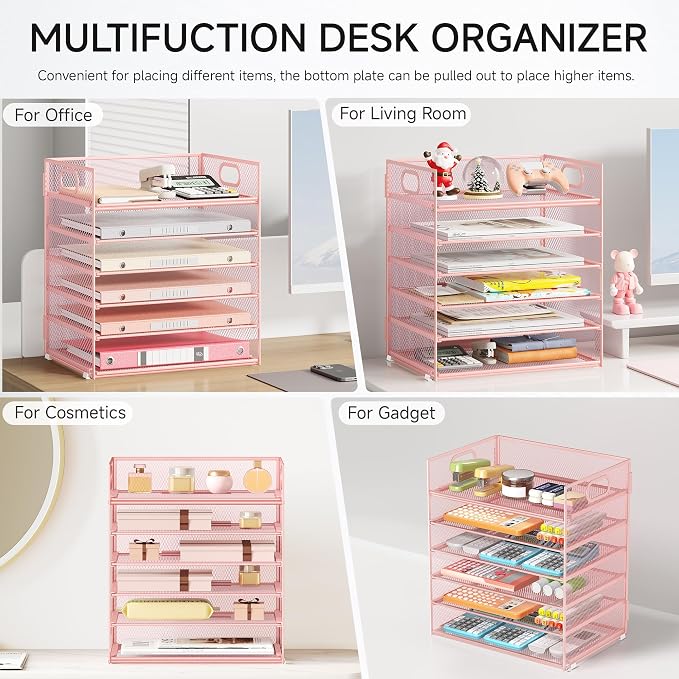 6 Tray Paper Organizer Letter Tray - Image 5