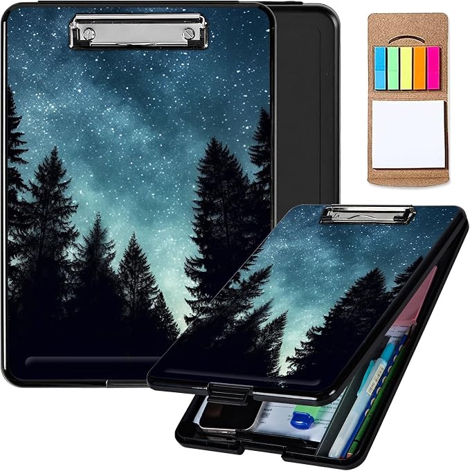 Clipboard with Storage, Plastic Storage Clipboard with Low Profile Clip by Unknown