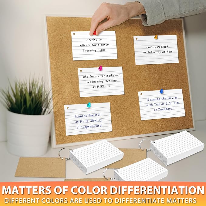 500PCS White Index Cards, 3x5 Inches Flash Cards - Image 3