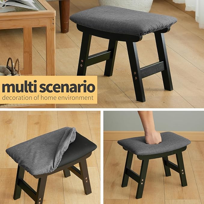 Foot Stool Ottoman Foot Rest Under Desk, Small Stool - Image 6