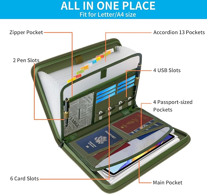 Andyer Accordion File Organizer - Image 4