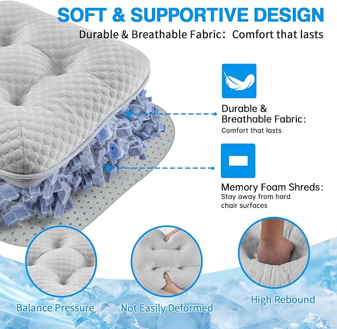 BETU Cooling Chair Cushions Set of 4, 3.5” Thick Seat Cushions, Breathable - Image 5