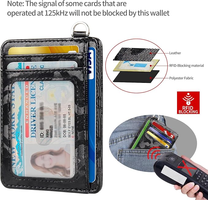 Slim Minimalist Front Pocket Wallet, RFID Blocking Credit Card Holder Wallet - Image 3