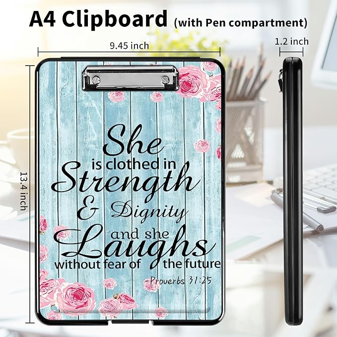 A4 Clipboards, Heavy Duty Waterproof Nursing Plastic Folder Clipboard - Image 2