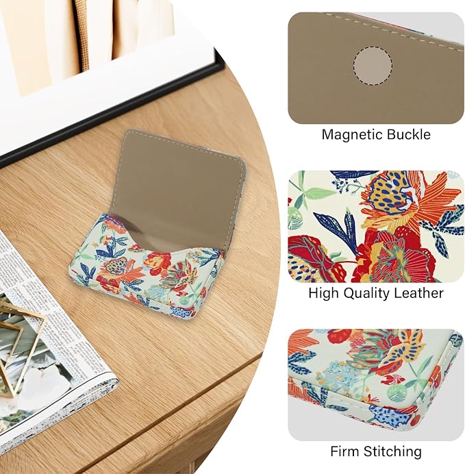 Business Card Holder，PU Leather Business Card Case Color Printing Pattern Card - Image 2