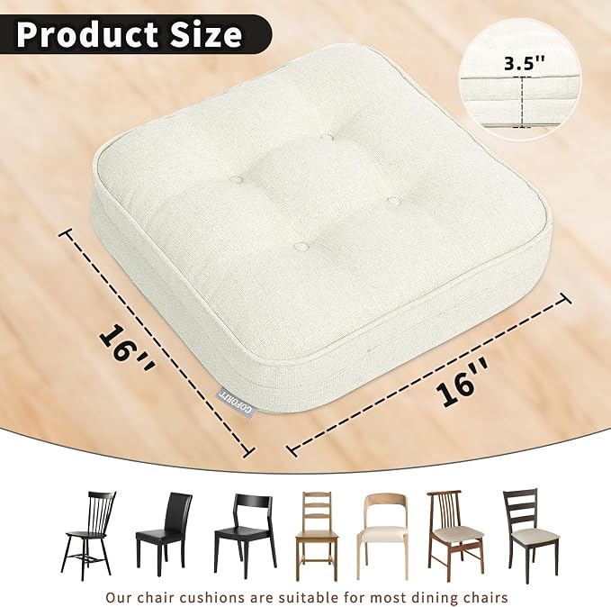 GOFORIT Memory Foam Cushion，Square Seat Cushions - Image 3