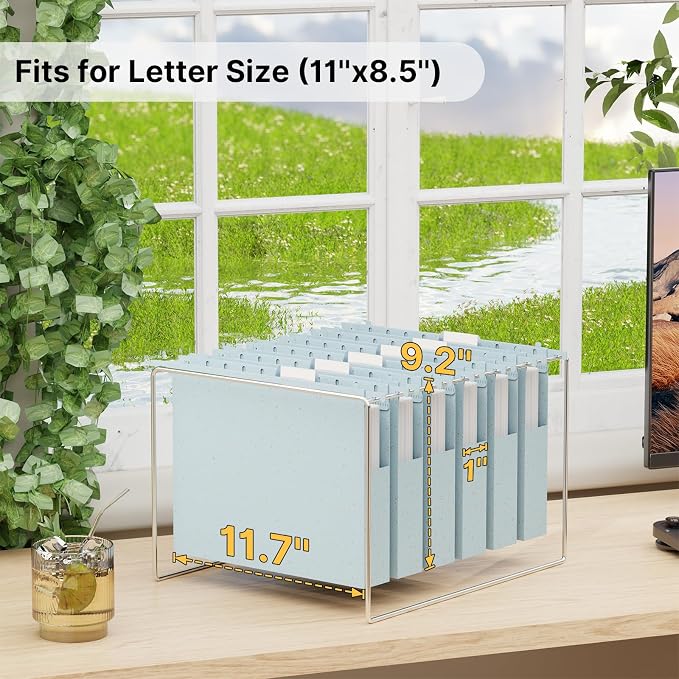 XINGIA Hanging File Folders Letter Size, Heavy Duty 1" Expanding Hanging File - Image 2
