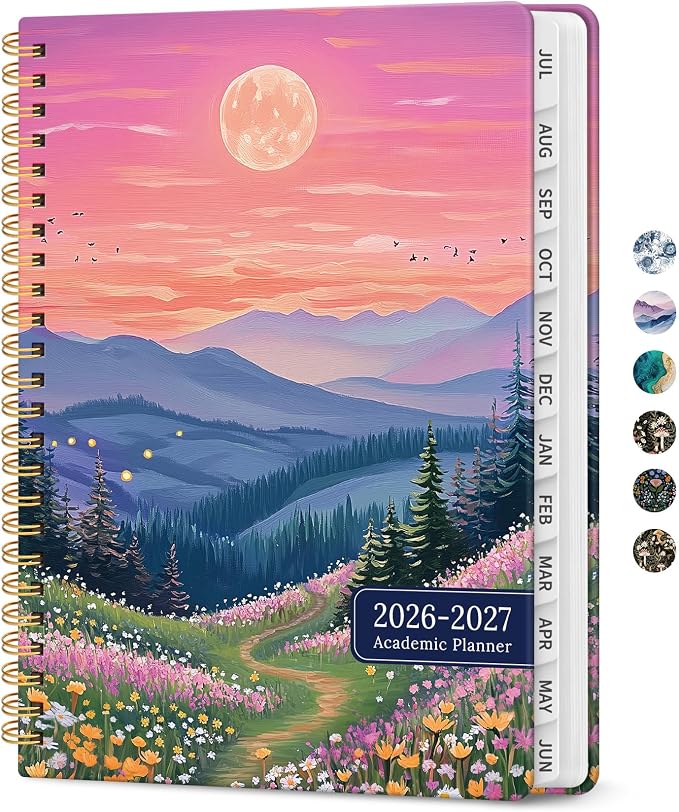 Planner 2026-2027, Academic Monthly and Weekly Calendar Planner by Taja