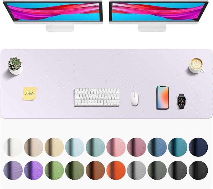 Aothia Faux Leather Desk Mat by AothiaSimpleNaturalUnique