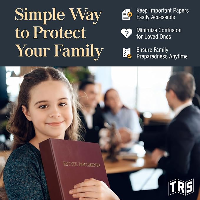 TRS Estate Planning Binder Kit – Pre-Labeled Tabs, Sheet Protectors | 1.5" - Image 4