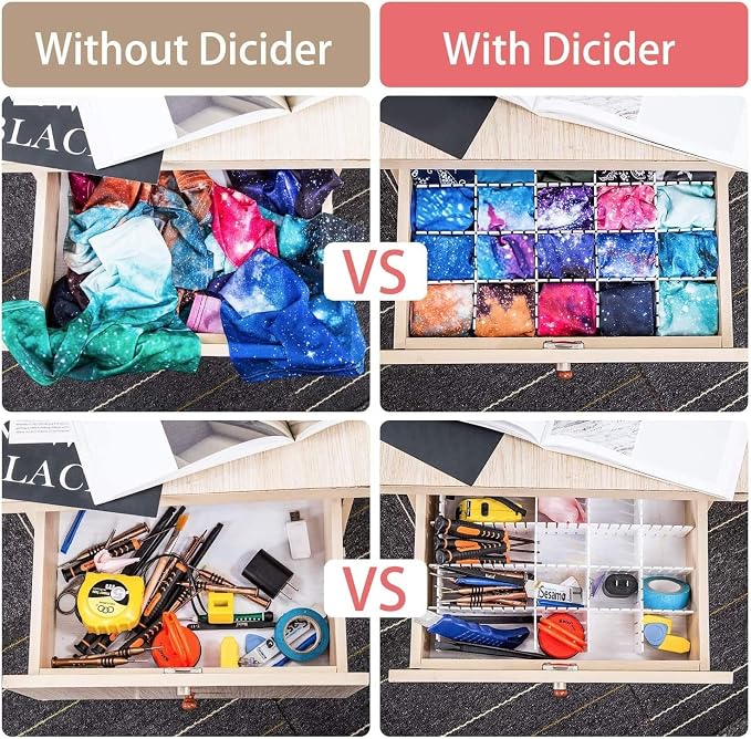 18Pcs Drawer Dividers, Adjustable Drawer Organizer - Image 5