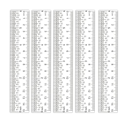 BAOFALI 5PCS 6 Inch Clear Acrylic Ruler by BAOFALI