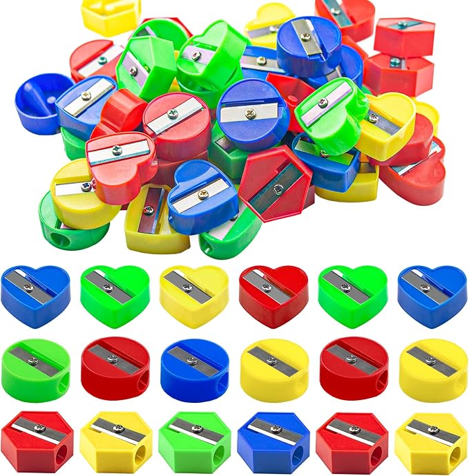 ELANE 90 Pcs Bulk Pencil Sharpeners, Manual Handheld Sharpeners by ELANE