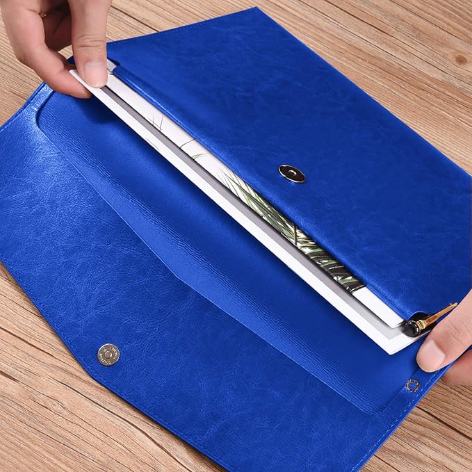 PU Leather A4 File Folder Document Holder Envelope Folder Case - Image 5