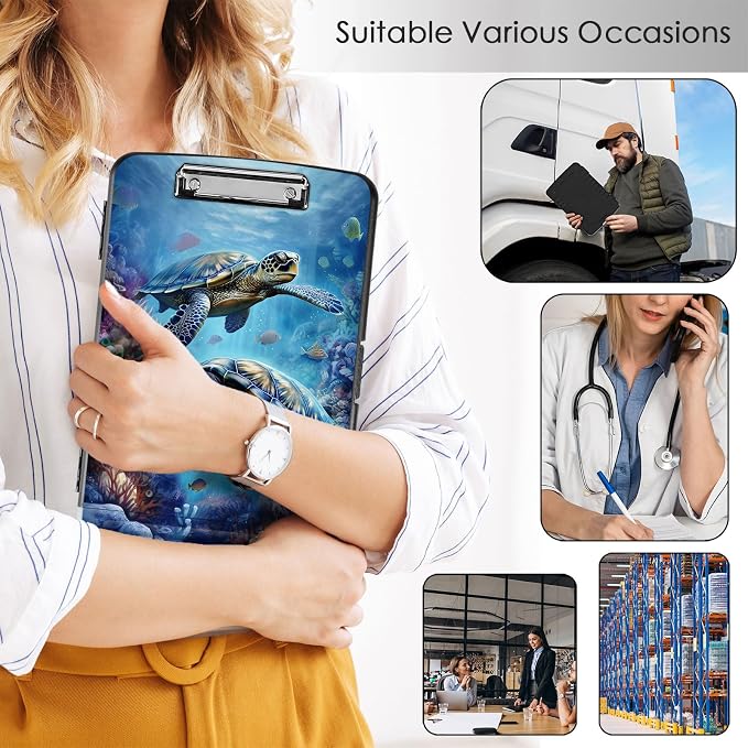 Clipboard with Storage, Office Supplies Nursing Clipboards Folder with Pen - Image 4
