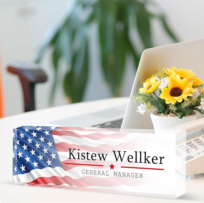 Custom Desk Name Plate Personalized, Acrylic Name Plates - Image 3