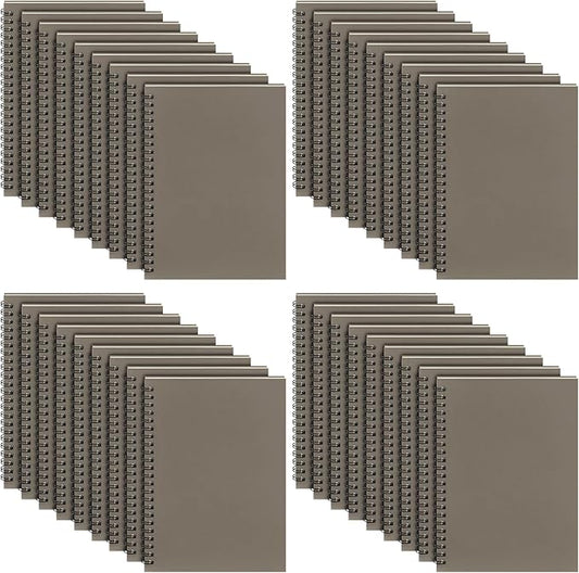 Yahenda 36 Pcs Spiral Notebook Bulk A5 Journal Lined 8.3'' x 5.5'' Writing Composition Paper Small Notepad Subject Notebook for Students Office Business Back to School Supplies (Dark Gray)-DeskLoop Office