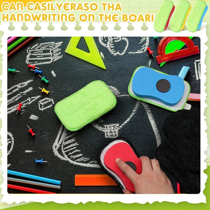 Zonon 9 Pcs Pcs Chalk Eraser Bulk Chalk Board Chalkboard Erasers Dust Free - Image 7