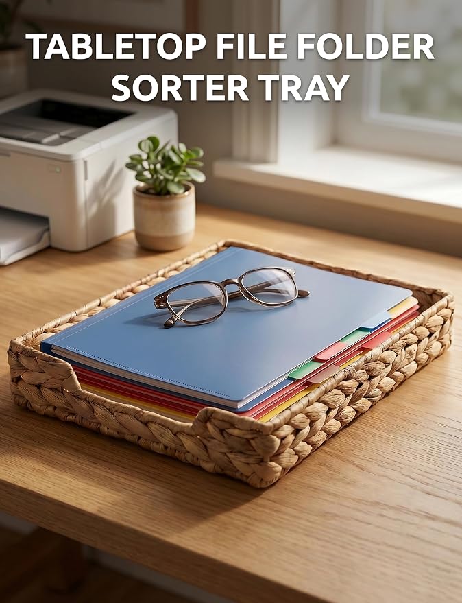 Demigo Water Hyacinth File Folder Holder - Image 2