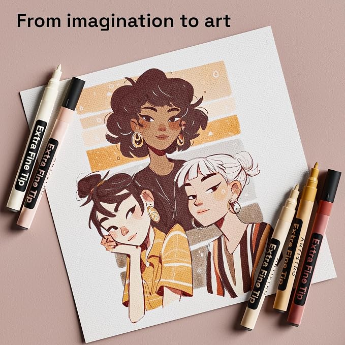 ARTISTRO 12 Skin Tone Paint Pens - Image 9