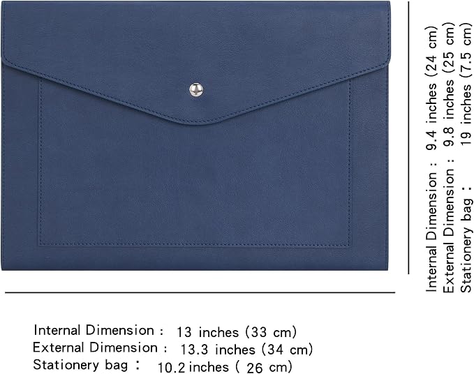 Wason Expanding A4 Document File PU Leather Envelope Case Holder-Large Size - Image 4