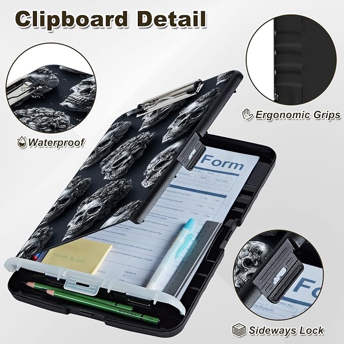 Clipboard with Storage, Nursing Clip Board 8.5 x 11 Storage Organization Box - Image 5