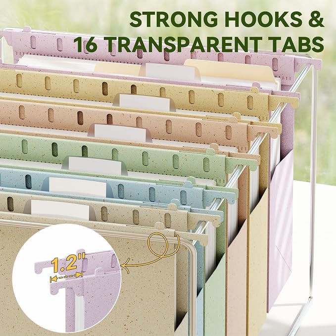 XINGIA Legal Size Hanging File Folders 12 Pack, Heavy Duty 2 Inch Expansion - Image 5