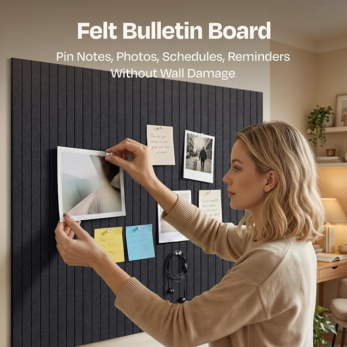 X-Large Cork Board Alternative 12-Pack Felt Bulletin Board Thick and Decorative - Image 2