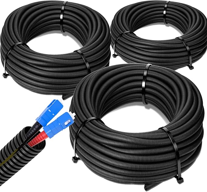 Sasylvia 1/4", 3/8" X 10 ft Split Wire Loom Tubing Automotive Wire Loom by Sasylvia