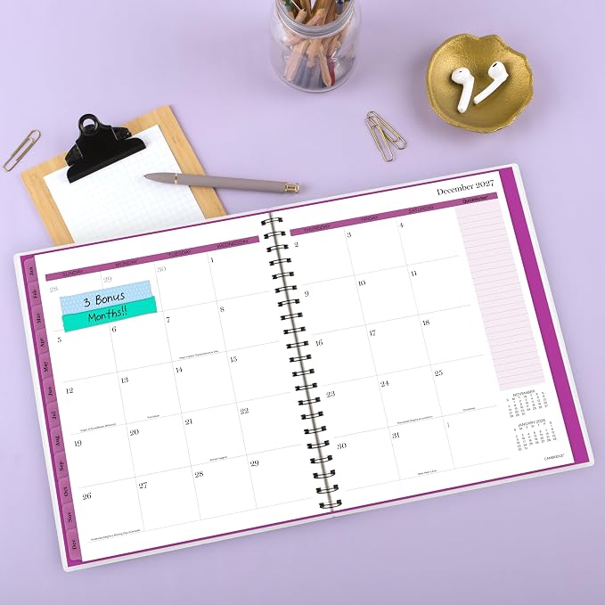 Mead Cambridge 2027 Planner, Weekly & Monthly, 8.5" x 11" - Image 3