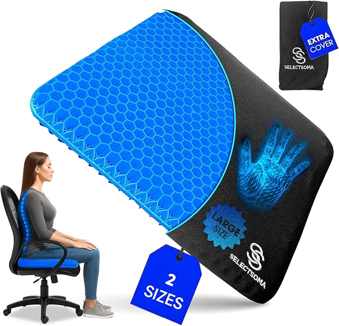 SelectSoma Super Large Gel Seat Cushion by SelectSoma