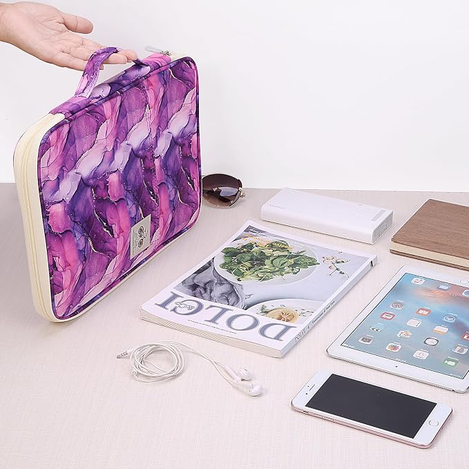JAKAGO A4 Travel Portfolio Multifunctional Document Organizer Zippered Case - Image 3