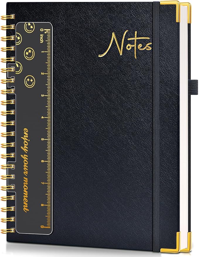 Blank Spiral Notebook Journal 8.5” x 11”, A4 Large Hardcover Sketch Book by UEBZFOCS
