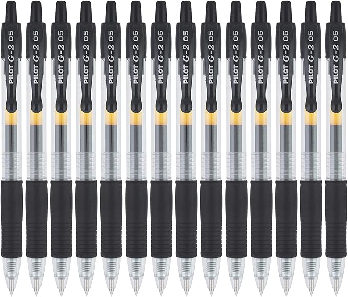 Pilot G2 Premium Gel Roller Pens, Extra Fine Point 0.5 mm, Gel Pens Black by PilotCorporationofAmerica