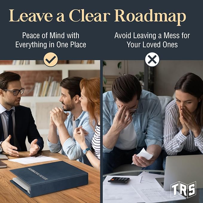 TRS Estate Planning Binder Kit – Pre-Labeled Tabs, Sheet Protectors | 1.5" - Image 6