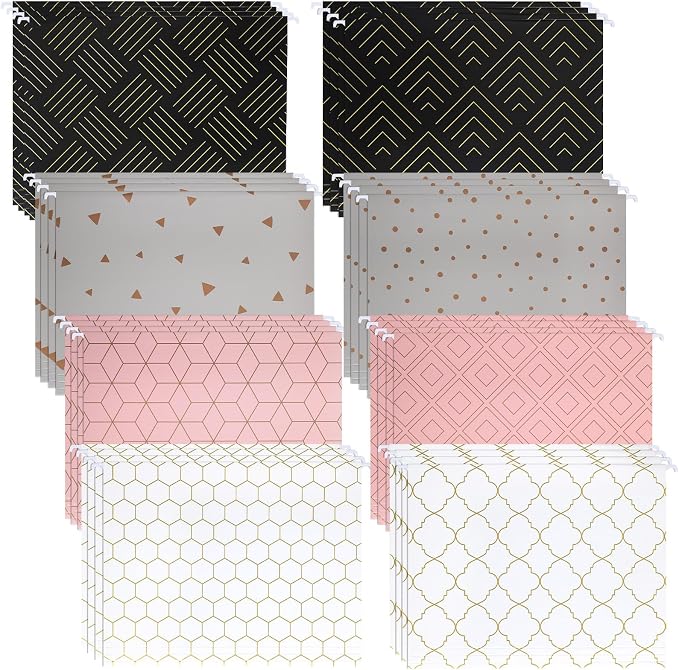 Estune 32 Pcs Decorative Hanging File Folders Letter Size Cabinet File Folders - Image 7