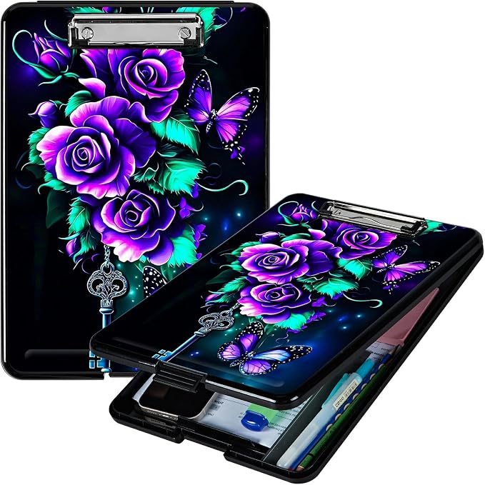 Purple Roses 02 A4 Clipboard by Unknown