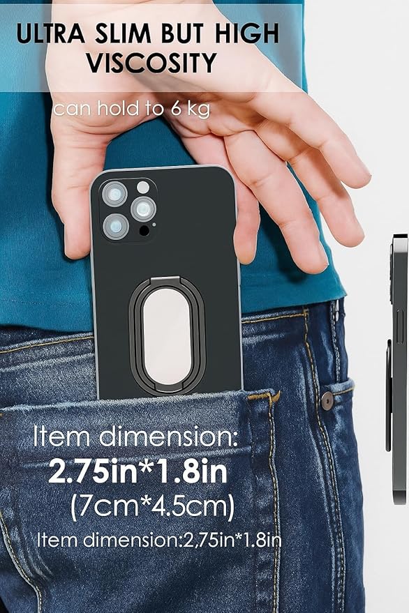 Phone Holder Foldable Phone Stand Phone Ring Holder Finger Kickstand 360° - Image 4