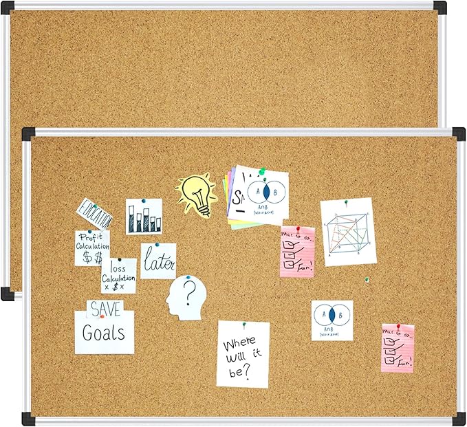 XBoard Cork Bulletin Board 48x36 inch by XBoard