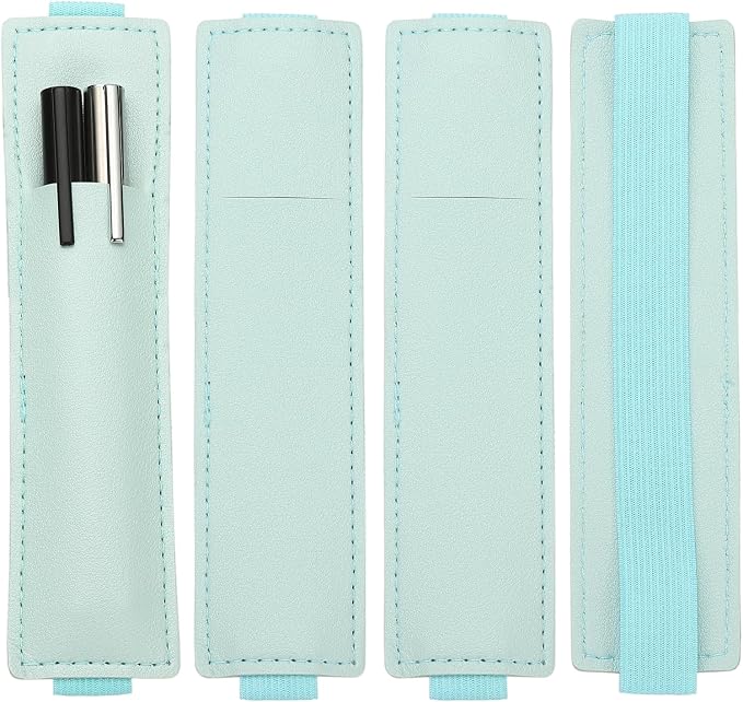 PATIKIL 4Pcs Elastic Notebook Pen Holder, Adjustable Hold 2 Pen Holder PU by PATIKIL