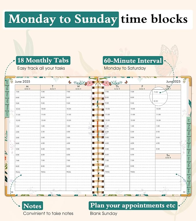 2026 Appointment Book, Hardcover Planner 12 Months Weekly and Monthly, 8.5"x11" - Image 2