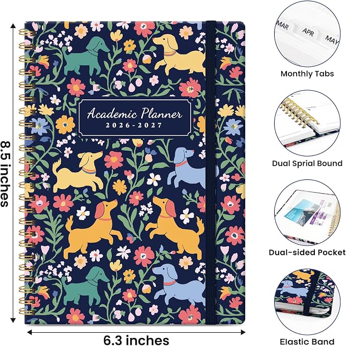 Planner 2026-2027, Hardcover Monthly and Weekly Academic Planner July 2026 - Image 4
