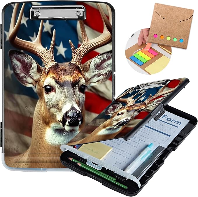 Clipboard with Storage, Heavy Duty Plastic Storage Clipboard with Low Profile by Unknown