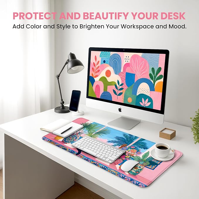 Aesthetic Desk Mat, Cute Quiet Cat Desk Pad Protector - Image 6
