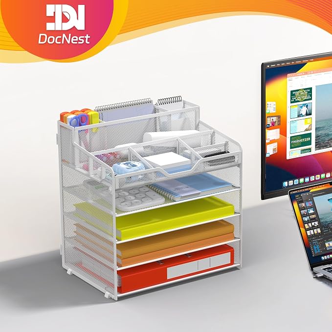 Docnest 5 Tier Mesh Desk Organizer - Image 6