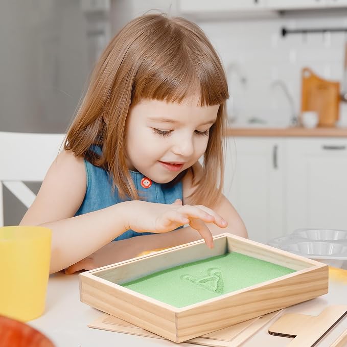 Montessori Sand Tray for Kids, Writing Play Sand Tray - Image 7