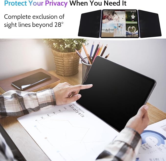 Peslv Privacy Screen Protector for iPad Air 5th/4th Gen & iPad Pro 11, Anti - Image 2