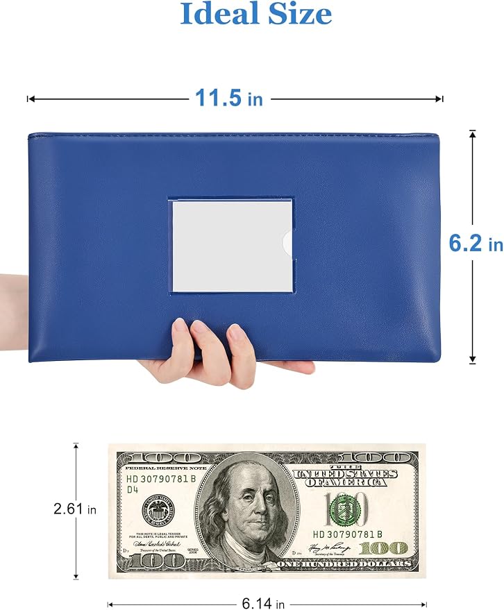 SMARTAKE 5-Pack Bank Deposit Money Bags - Image 2