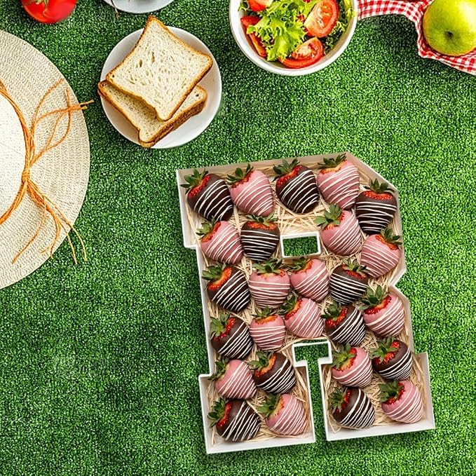 Plastic Fillable Letter Charcuterie Box, 10in Reusable Alphabet Shaped Tray - Image 5