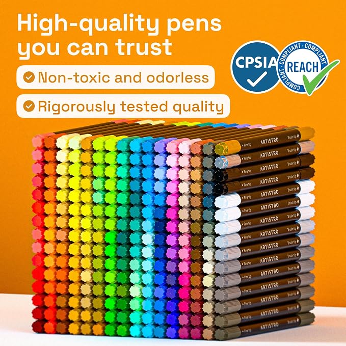 ARTISTRO 240 Precision Dual-Tip Acrylic Paint Markers – Paint Pens Set - Image 8